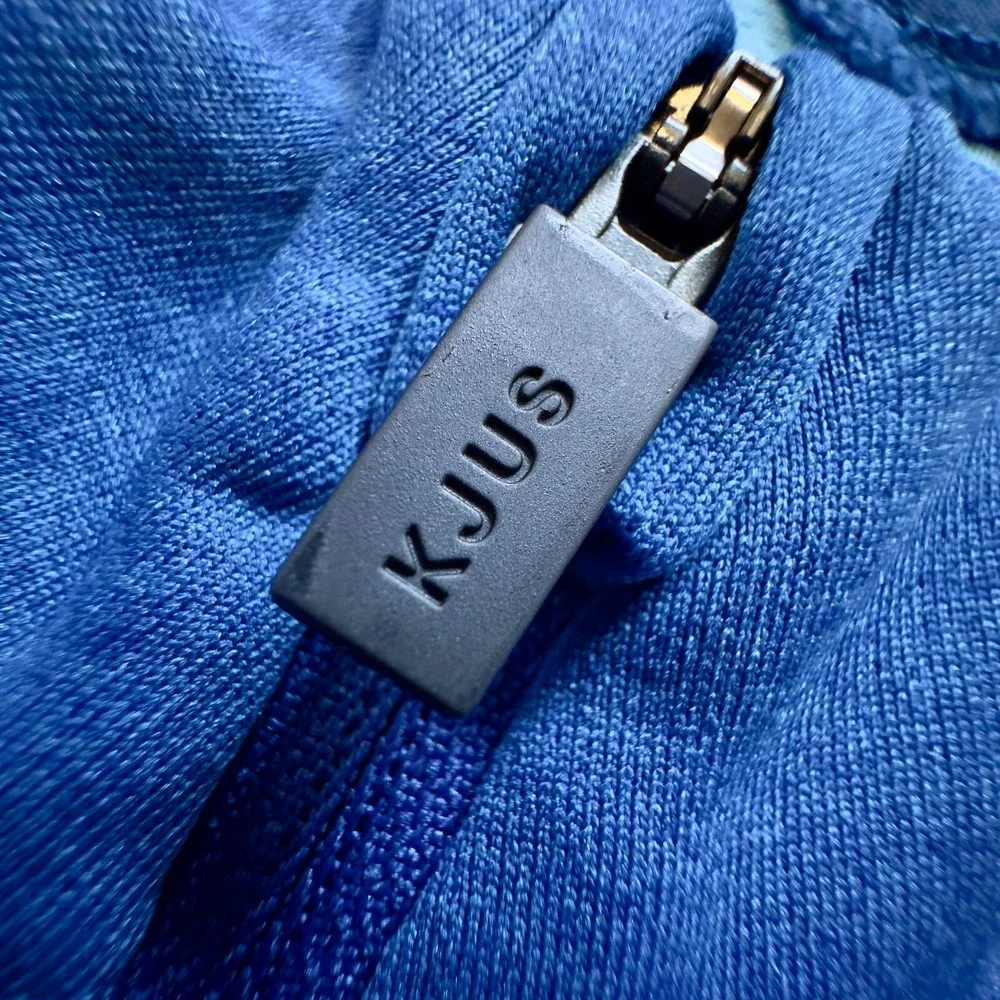 KJUS Sweater Men 2XL Blue Golf Mid Layer 1/2 Zip Keano Lightweight UPF Quick Dry